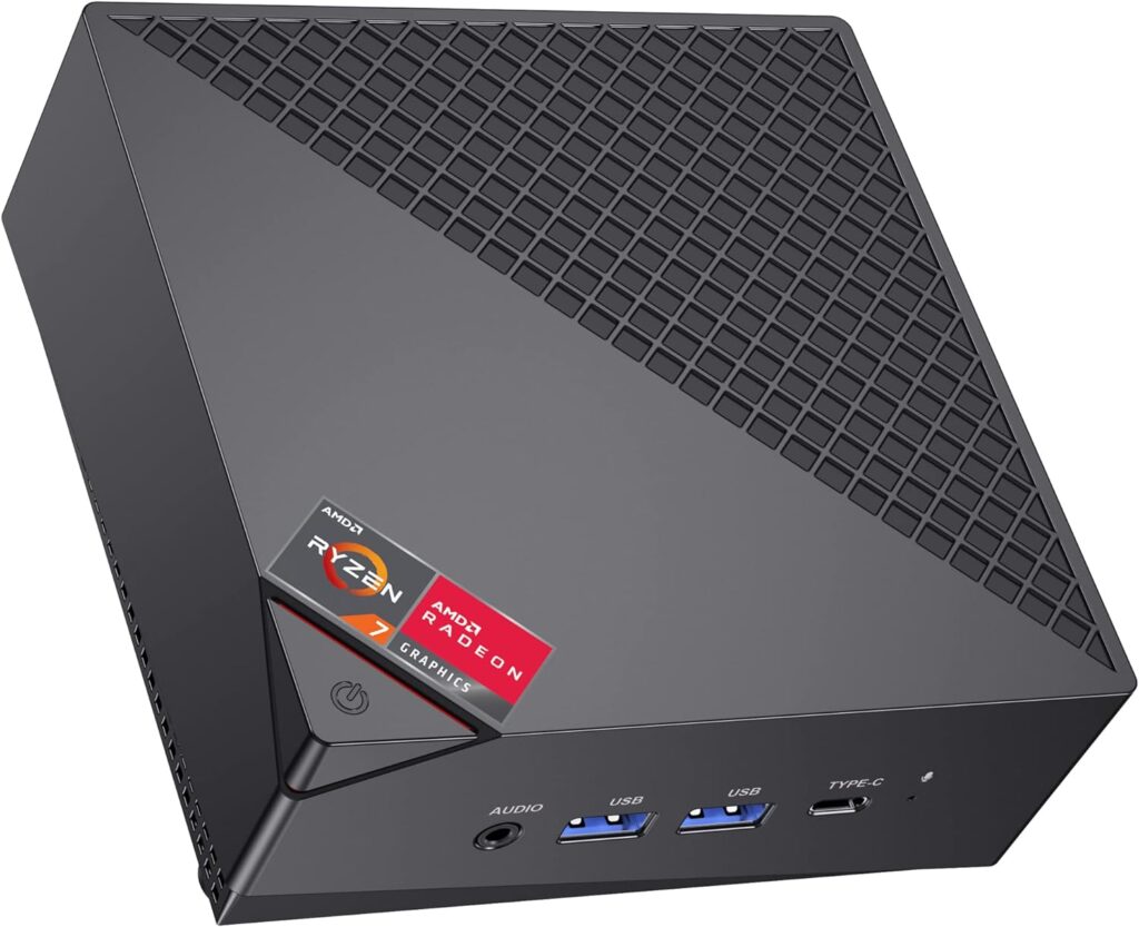 ACEMAGICIAN [Dual LAN Mini Gaming PC] AMD Ryzen 7 5700U Mini PC (8C/16T, up to 4.3Ghz) 16GB DDR4 512GB NVMe SSD Mini Computers, 4K Triple Display Mini Desktop Bluetooth/WiFi 6/Dual Channel