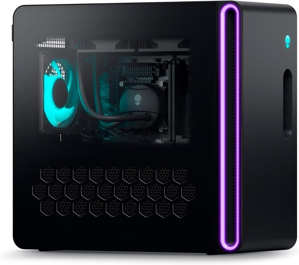 Alienware Aurora R16 Gaming Desktop - Intel Core i7-13700F, 16GB DDR5 RAM, 512GB SSD + 1TB HDD, NVIDIA GeForce RTX 4060 8GB GDDR6 Graphics, Windows 11 Home, 1 Year Premium Support - Basalt Black