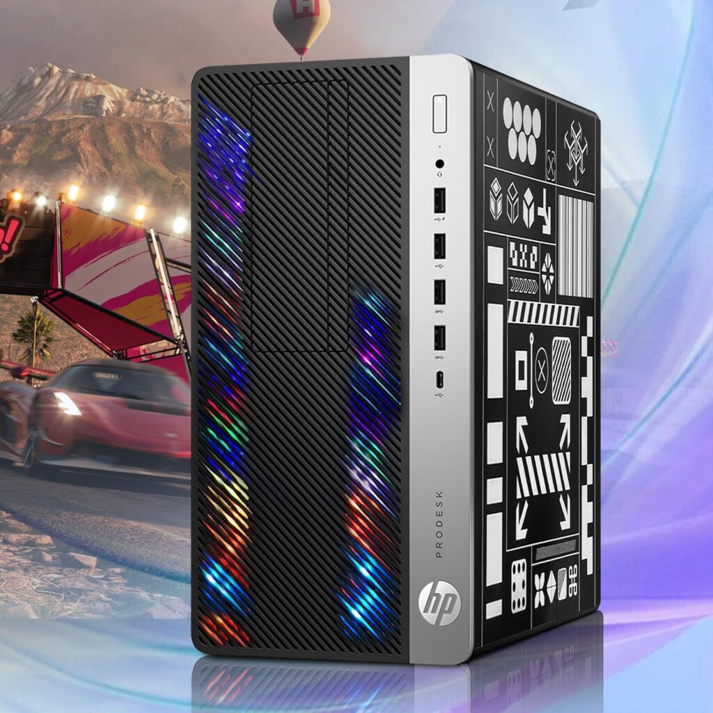 HP RGB Gaming Desktop Computer, Intel Quad Core I5-6500 up to 3.6GHz, GeForce GT 1030 2G, 16GB DDR4, 512G SSD, RGB Keyboard  Mouse, 600M WiFi  Bluetooth 5.0, Win 10 Pro (Renewed)