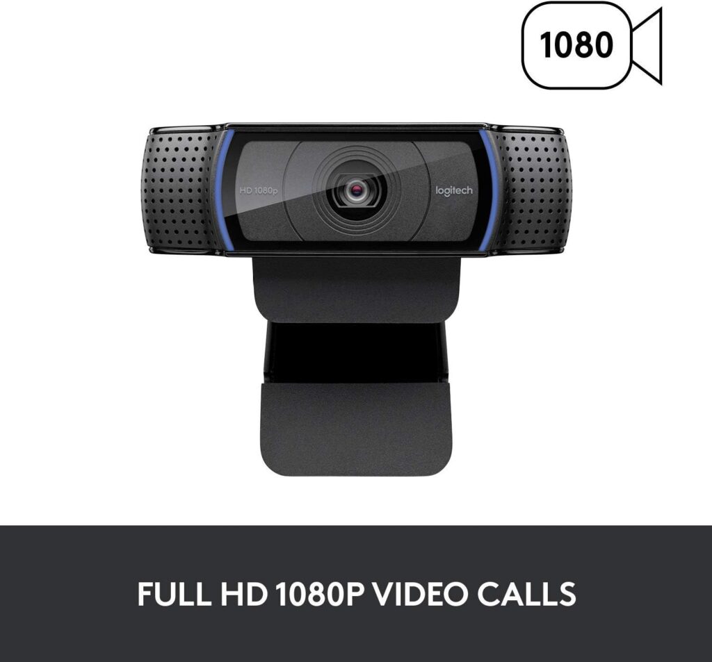 Logitech HD Pro Webcam C920, 1080p Widescreen Video Calling and Recording-(Renewed)