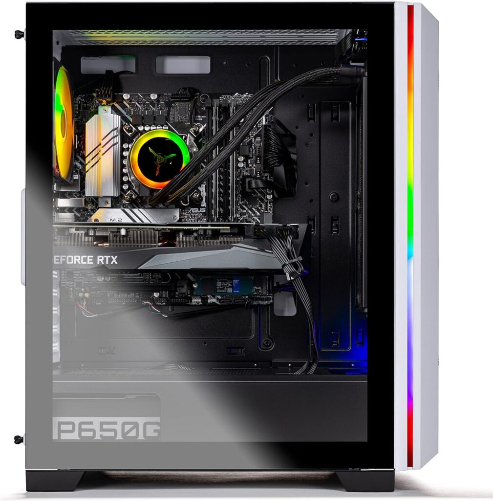 Skytech Gaming Archangel Gaming PC Desktop – AMD Ryzen 5 3600 3.6 GHz, NVIDIA RTX 3060, 1TB NVME SSD, 16GB DDR4 RAM 3200, 600W Gold PSU, 11AC Wi-Fi, Windows 11 Home 64-bit