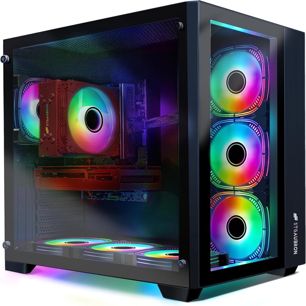 STGAubron Gaming Desktop PC, Intel Core i7-10700KF up to 5.1GHz, 16GB DDR4, 1TB SSD, NVIDIA GeForce RTX 3060 12G GDDR6, Windows 11 Home 64-bit